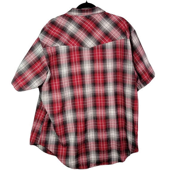 Ely Cattleman Plaid Shimmer Vintage Ranchwear Western Pearl Snap Shirt XXL - Picture 7 of 11